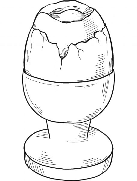 Egg for Breakfast coloring page image