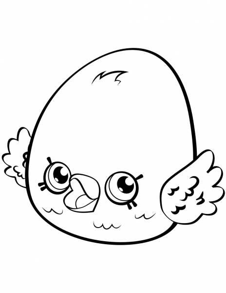 Eggchic Petkins Shopkin coloring page image