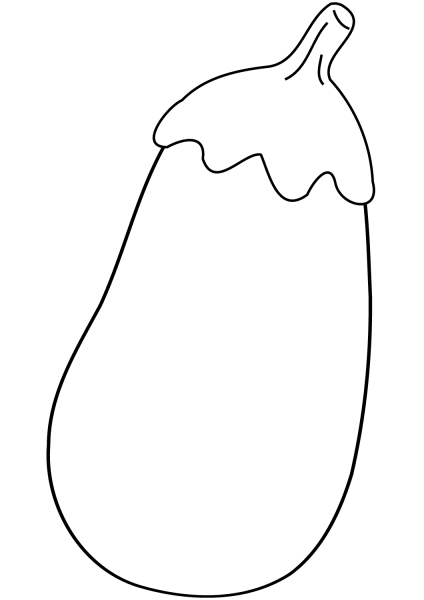 Eggplant coloring page image