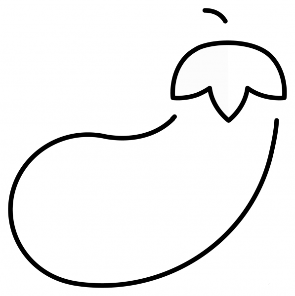 Eggplant Emoji coloring page image