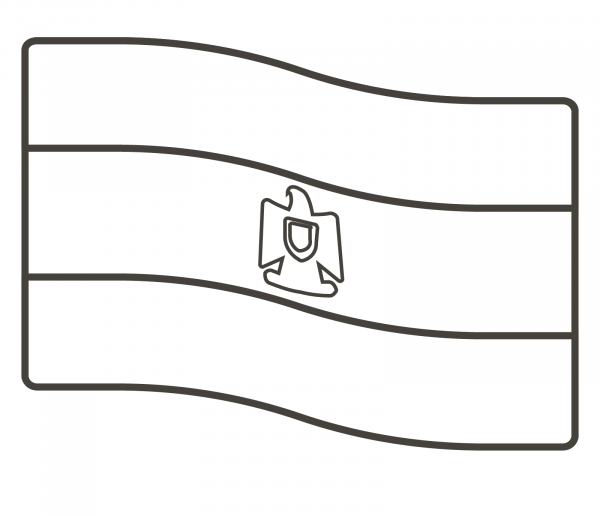 Egypt Flag coloring page image