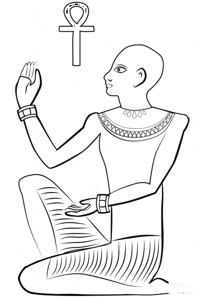 Egypt God coloring page image
