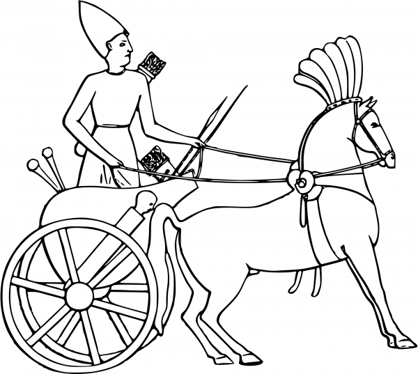 Egyptian Chariot coloring page image