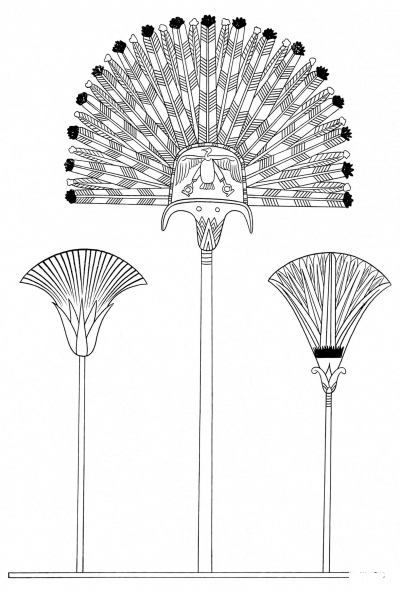 Egyptian Fans coloring page image