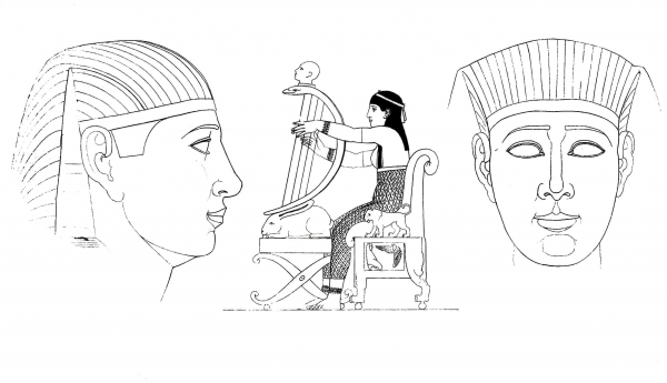 Egyptian Female coloring page image