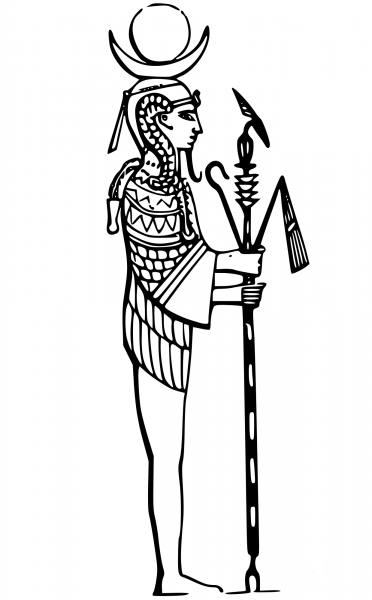 Egyptian God Amen coloring page image