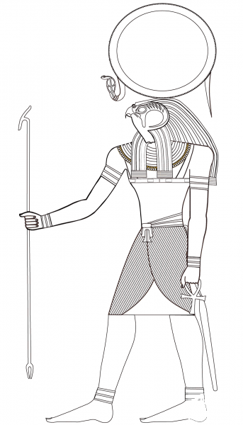 Egyptian God Ra coloring page image
