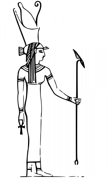 Egyptian Godess Isis coloring page image