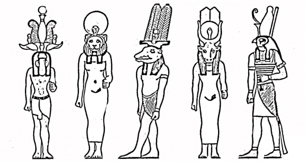 Egyptian Gods  coloring page image