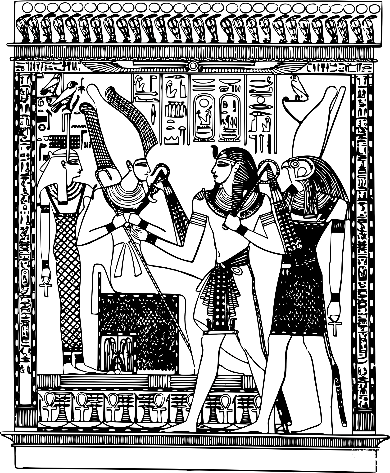 Egyptian Gods Coloring Page Colouringpages 