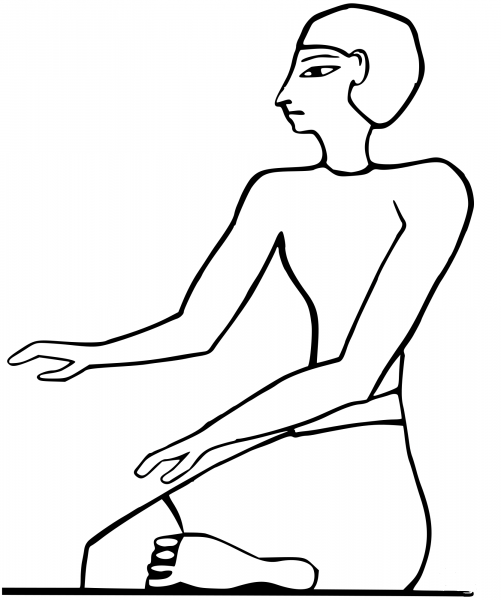 Egyptian Man coloring page image