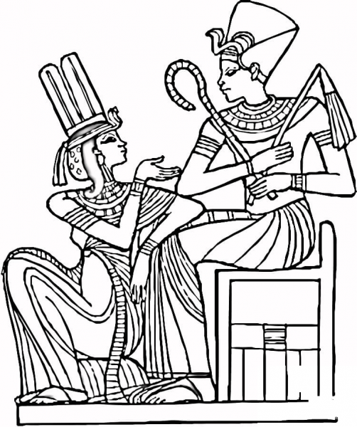 Egyptian Pharaohs  coloring page image