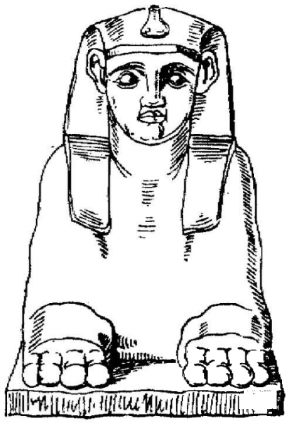 Egyptian Sculpture  coloring page image