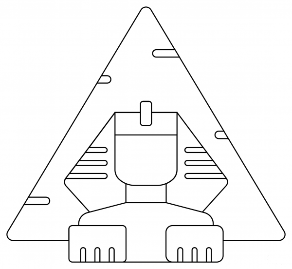 Egyptian Sphinx coloring page image