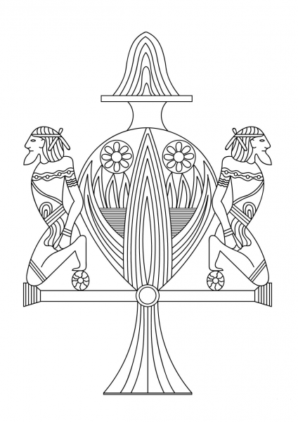Egyptian Vase coloring page image