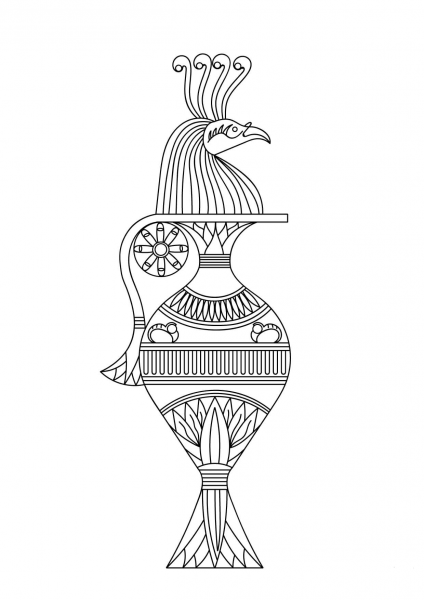 Egyptian Vase coloring page image