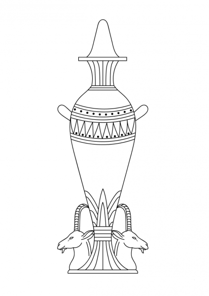 Egyptian Vase coloring page image