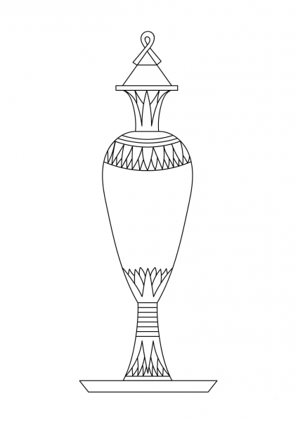 Egyptian Vase coloring page image