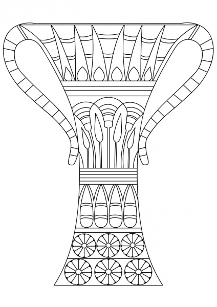 Egyptian Vase coloring page image
