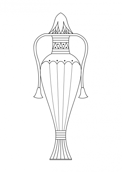 Egyptian Vase coloring page image