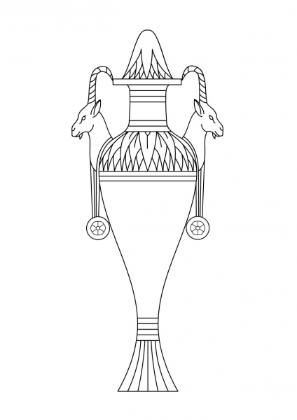 Egyptian Vase coloring page image