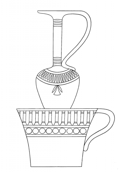 Egyptian Vase  coloring page image