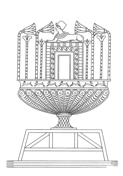 Egyptian Vase  coloring page image
