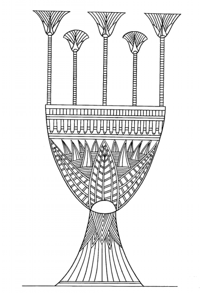 Egyptian Vase  coloring page image