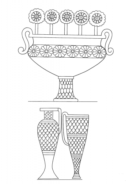 Egyptian Vase coloring page image