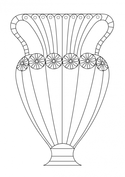 Egyptian Vase coloring page image
