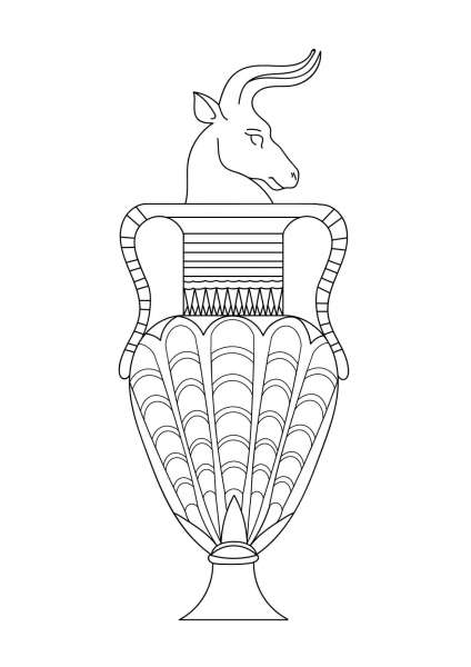 Egyptian Vase coloring page image