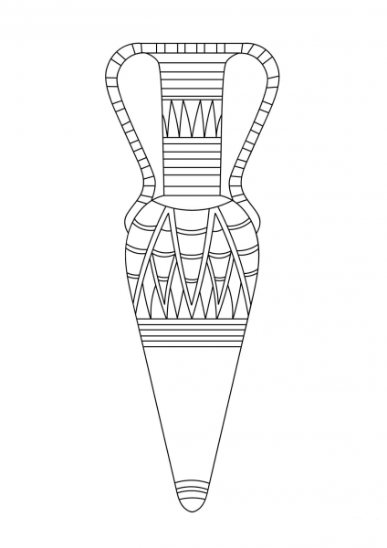 Egyptian Vase coloring page image