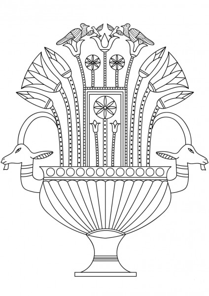 Egyptian Vase coloring page image