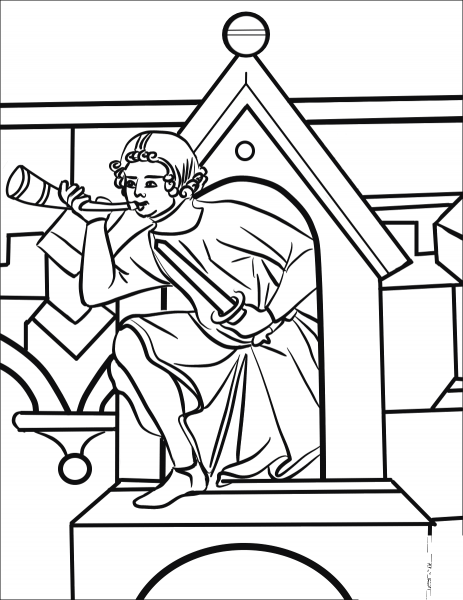 Ehud coloring page image