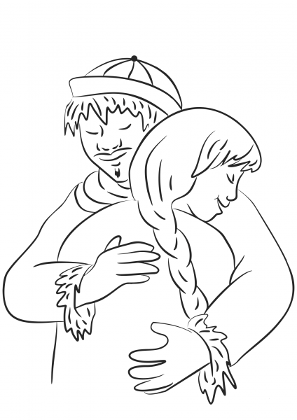 Eid Mubarak coloring page image