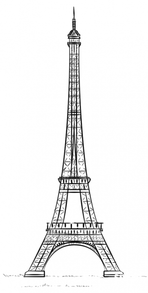 Eiffel Tower –  La tour Eiffel coloring page image