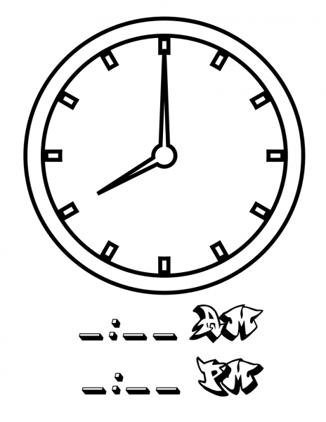 Eight Hours coloring page image