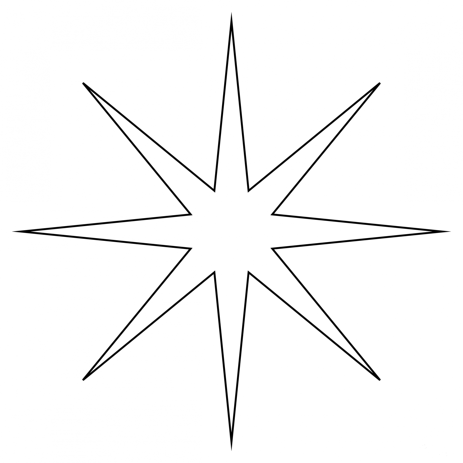 Eight Spoked Asterisk coloring page - ColouringPages