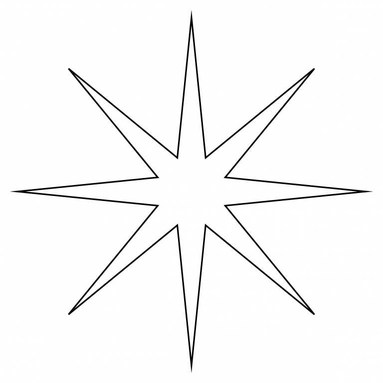 Eight Spoked Asterisk coloring page - ColouringPages