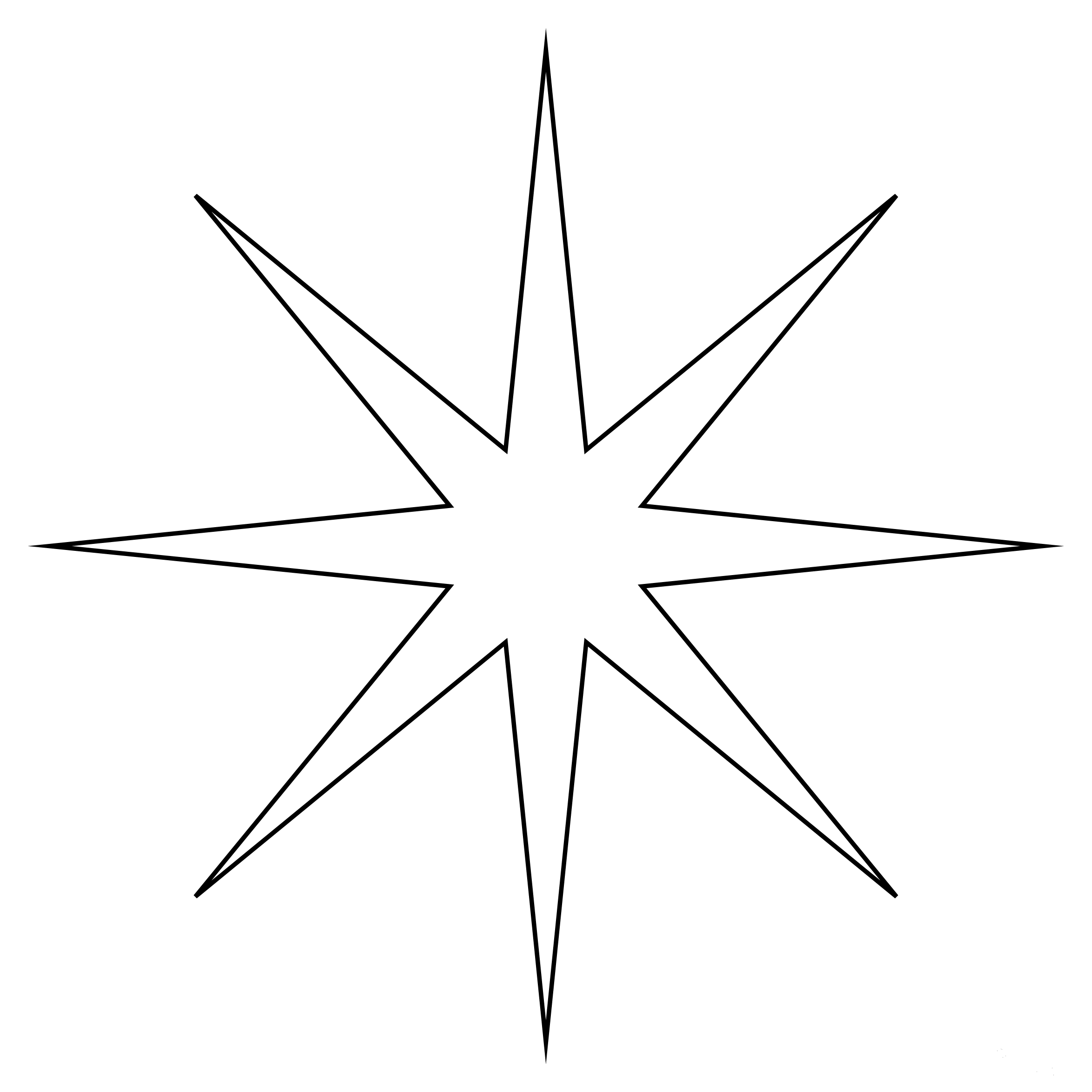 Eight Spoked Asterisk coloring page - ColouringPages