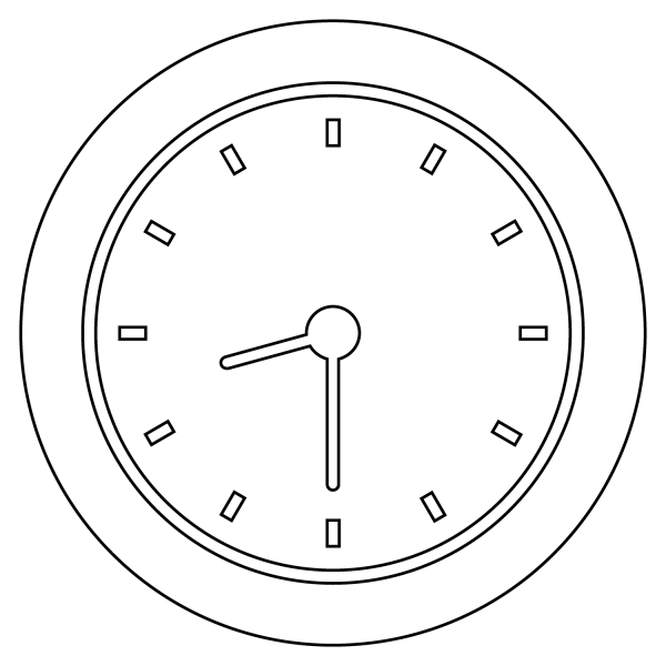 Eight Thirty Emoji coloring page image