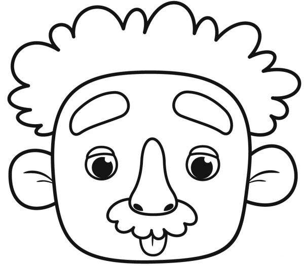 Einstein coloring page image