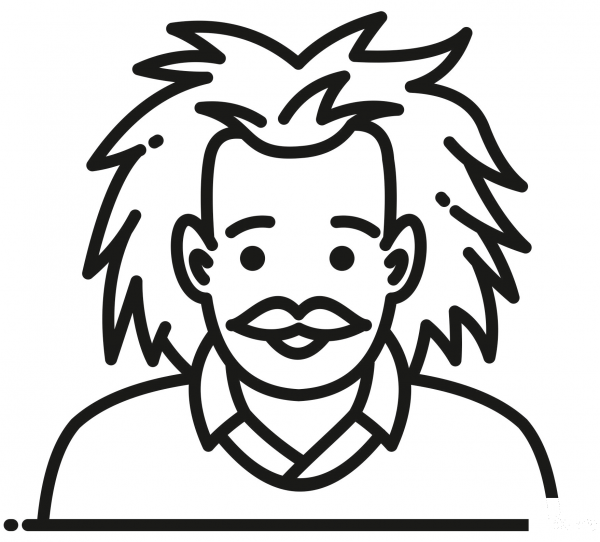 Einstein coloring page image