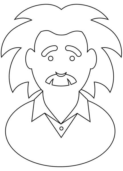 Einstein coloring page image
