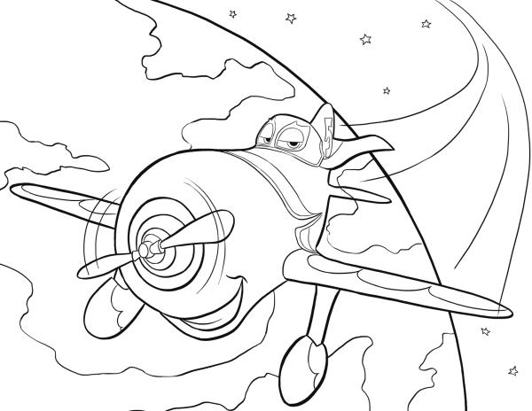 El Chupacabra Flying High coloring page image