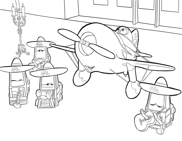 El Chupacabra Serenades Rochelle coloring page image
