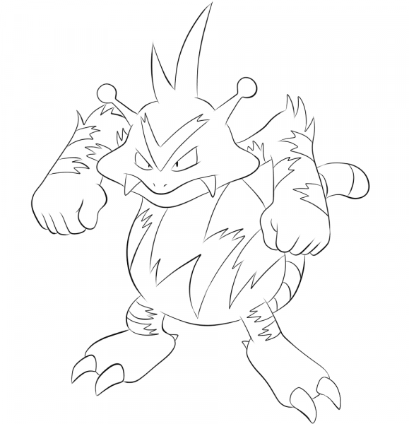Electabuzz coloring page image