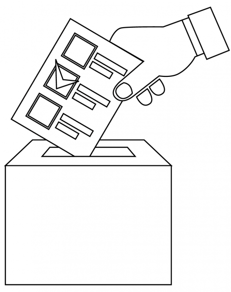 Election Day coloring page image