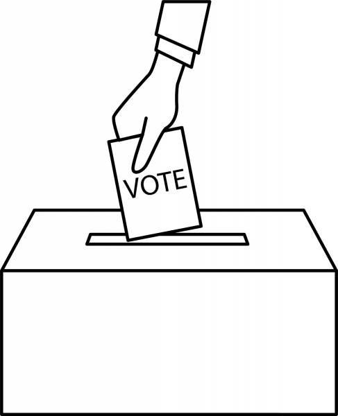 Election Day coloring page image