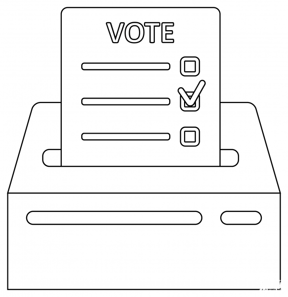 Election Day coloring page image